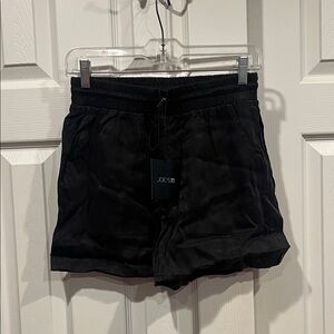 NWT-Joe’s Designer trendy Midnight Black Satin Shorts
